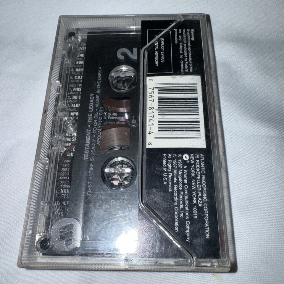 TESTAMENT - THE LEGACY (Cassette 1987, Megaforce Records) Out Of Print! Rare! - Image 2 of 4