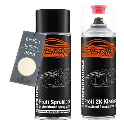 Autolack 2K Spraydosen Set für Fiat Lancia 268A Bossa Nova White