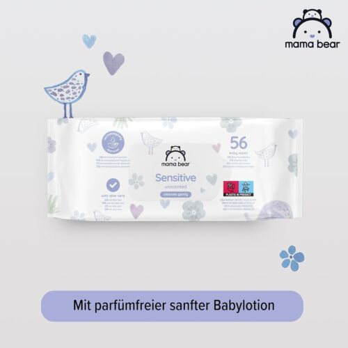 Mama Bear Sensitive Unscented Baby Wipes 336 Count (6 packs of 56) - Bild 2 von 7