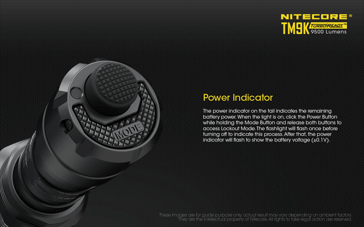 Nitecore TM9K 9500 Lumen USB-C Rechargeable LED Flashlight with