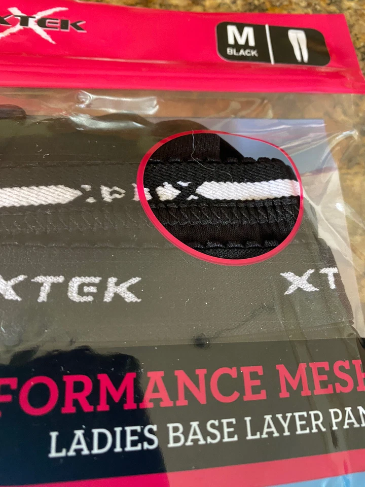 XTek Ladies Base Layer Pant Performance Mesh Black Size Medium - Image 4 of 4