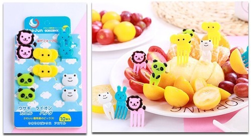 Mini Kids Animal Food Fruit Picks Forks Lunch Box Accessory Decor Tool 56Pcs - Picture 6 of 12