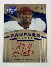 2012 Press Pass Gerrell Robinson Fanfare Autos Card 27/199 FRA16