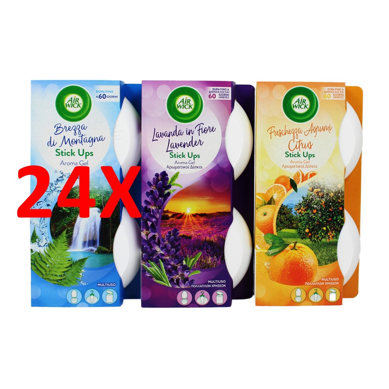 24 X Airwick Stick-up 2 Pz.