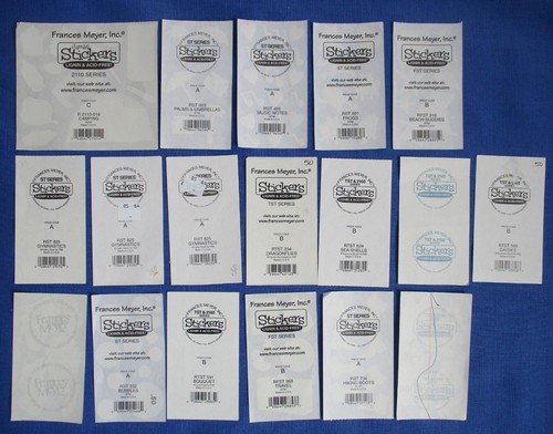 #54 Vintage Frances Meyer Stickers Lot of 18 Sheets Scrapbook Cardmaking DIY - Picture 6 of 7