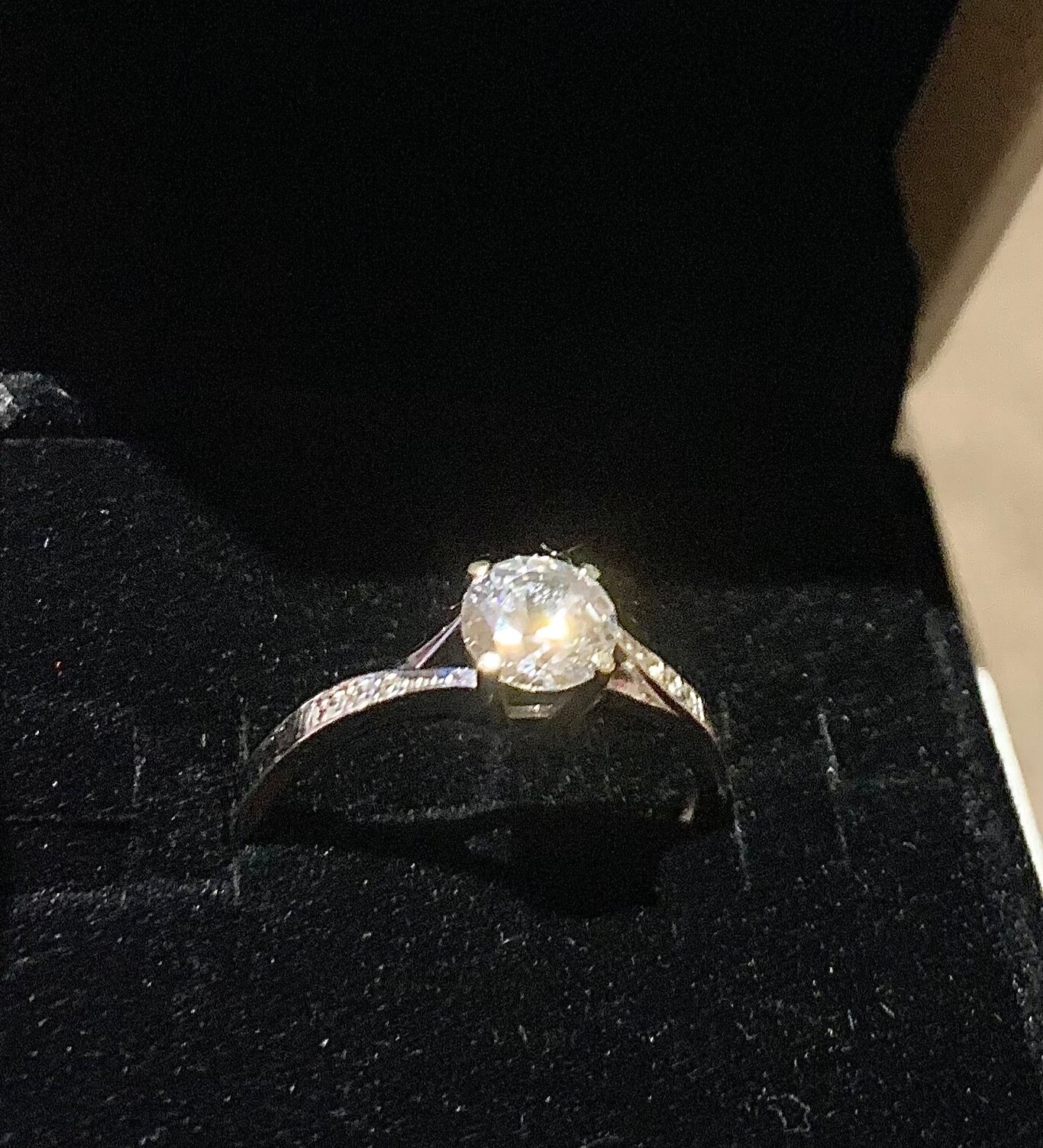 White gold Warren James ring size L1/2 eBay