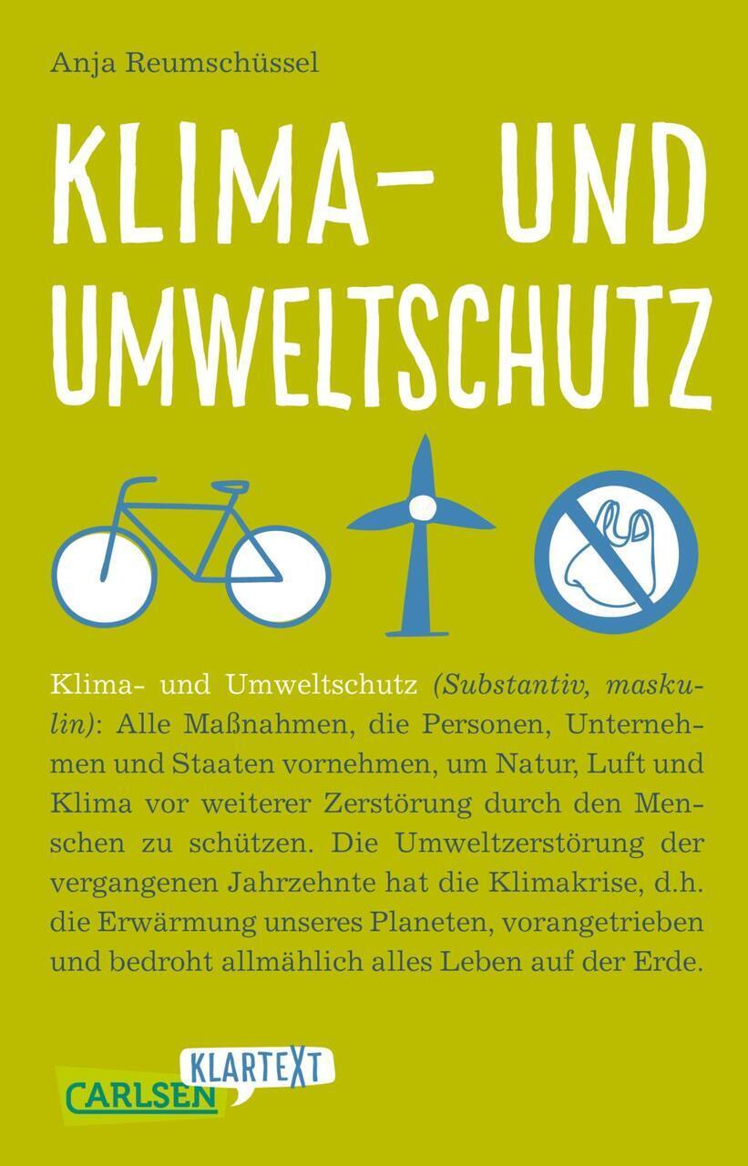 Carlsen Klartext: Klima- Und Umweltschutz Anja Reumschüssel
