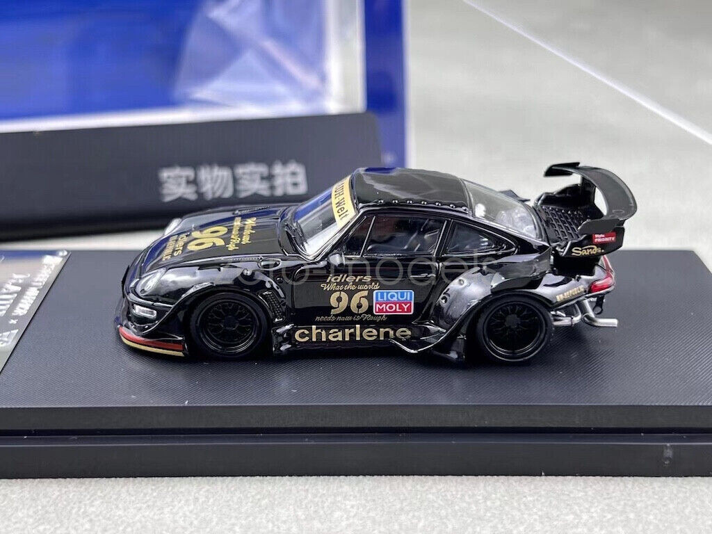 SW 1:64 Scale Black RWB 911 Charlene Sports Low Spoiler Car