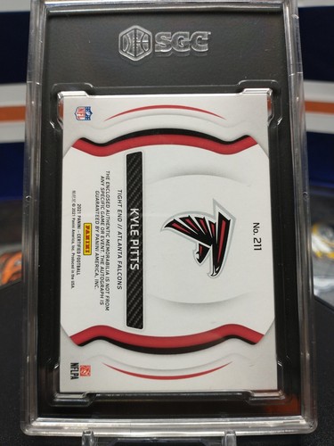 2021 Panini Certified Freshman Fabric Kyle Pitts Rookie Patch Auto RPA RC /25 - Picture 8 of 8
