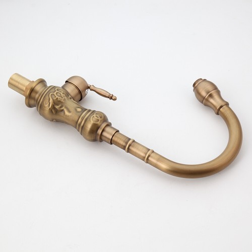 Swivel Spout Mixer Single Handle Deck Mounted Kitchen Vanity Sink Faucet Taps - Picture 8 of 12