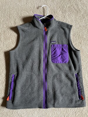 Patagonia Karstens Vest Purple Gray Men's Medium Used Good