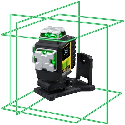 Firecore Laser Level 360 Self Leveling, 4 x 360° Green Cross Line Laser Lev