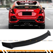 FOR 17-21 HONDA CIVIC FK7 FK8 5DR HATCHBACK YOFER GLOSSY BLACK REAR SPOILER WING
