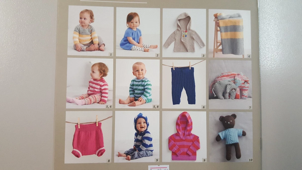 Patons Pattern Book 1101 Big Book of Big Baby Knit Crochet Patterns 4 8 Ply