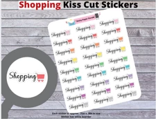Shopping Planner Stickers #18 / Planner Stickers  / Journal Stickers 