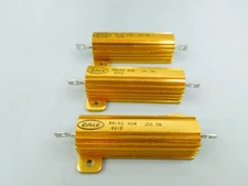 DALE .5 OHM POWER RESISTORS 40 WATT NEW / NOS (QTY 3)