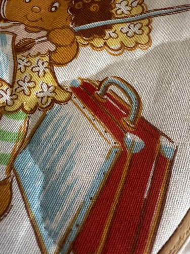 Vtg 1980’s Handmade Strawberry Shortcake Wood Hoop Wall Decor Apple Orange 10.5” - Picture 4 of 19