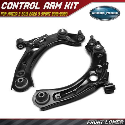 2x Front Driver & Passenger Lower Side Control Arm for Mazda 3 2019 2020 3 Sport