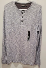 Marc Anthony Mens Slim Fit Long Sleeve Shirt Medievil Blue, Size Medium