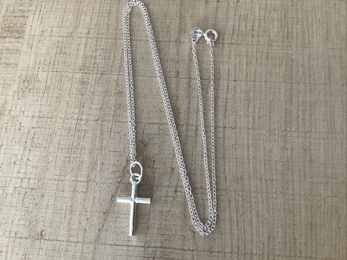 Sterling Silver 925 Dainty Christian Catholic Cross Pendant Chain ...