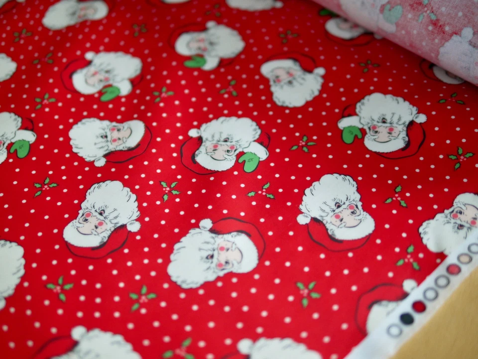 3 Rollen 25x55 cm MODA laminierte Baumwolle, Stoff beschichtet, Weihnachtsmann - Bild 2 von 4