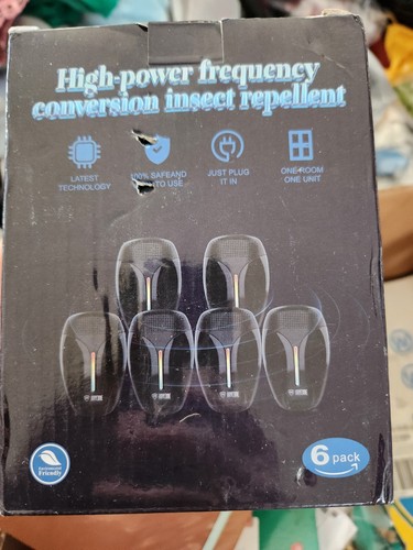 6 PACK Ultrasonic HIGH - POWER Insect & Pest Repeller Wall Plug In
