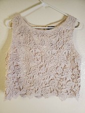 Banana Republic Crop Top Ivory Sz M