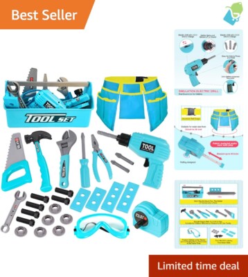 Imaginative Kids Tool Set   27-Piece Construction Kit with Sounds for Ages 3-7