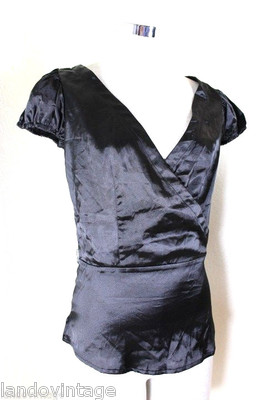 New Patrizia PEPE Black NWT Blouse Top Shirt Medium 4 5 6 