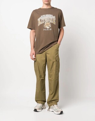 MAISON KITSUNEメゾンキツネCampus Fox Logo T-Shirt Tシャツ MAISON KITSUNE CAMPUS FOX LOGO TEE MEN T-SHIRT