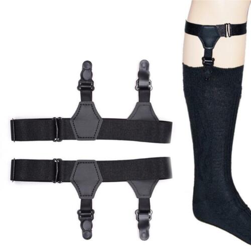 Adjustable Men Sock Single Duck-Mouth Garter Suspenders Braces Clip Belt Hold Up - Picture 1 of 9