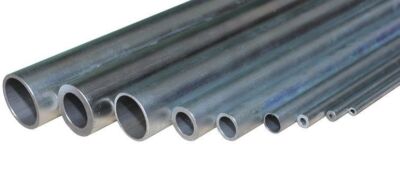 Hydraulikrohr nahtlos VERZINKT / Länge 1000mm /  6x1mm-42x3mm / Präzrohr E235