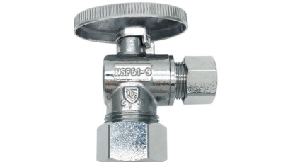 5/8 in. O.D. Compression Inlet x 3/8 in. O.D. Compression Outlet. Quarter-Turn.