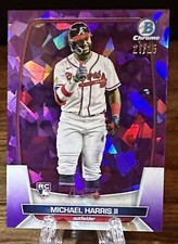 2023 Bowman Chrome Sapphire Michael Harris RC Image Variation Purple /25
