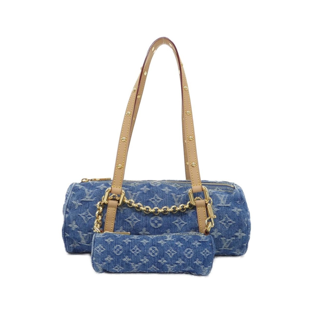 Louis Vuitton Papillon Monogram Denim Shoulder Bag for Women for