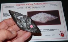 *SUPER!* BLACK PATINATED OKLAHOMA FOUND HARAHEY KNIFE WITH CARLOS BLACK COA C993