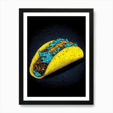 Taco Pop Art Art Print Framed Wall Art Poster Canvas Print Picture