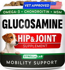 Glucosamine Treats for Dogs - Joint Supplement W/Omega-3 Fish Oil - Chondroitin,