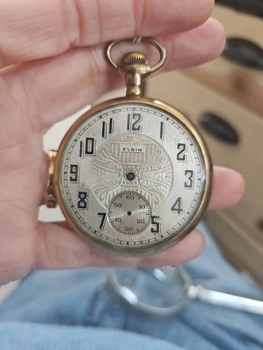 antique or vintage Elgin pocket watch As Is