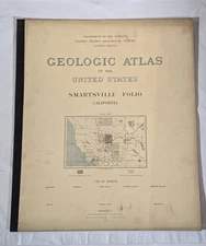 1895 Smartsville Folio #18 California USGS US Geologic Atlas Maps