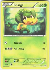 Pansage 7/114 Common Black & White Pokemon Lightly Played