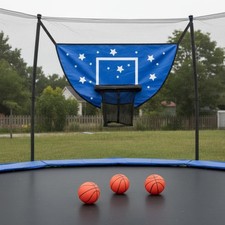 Trampolin-Basketballkorb-Set Komplettset Outdoor-Spielzeug gepolsterte Kanten