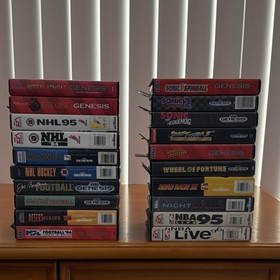 SEGA Genesis Game Lot w/ Manuals - Sonic, Mortal Kombat, Street Fighter, Sports