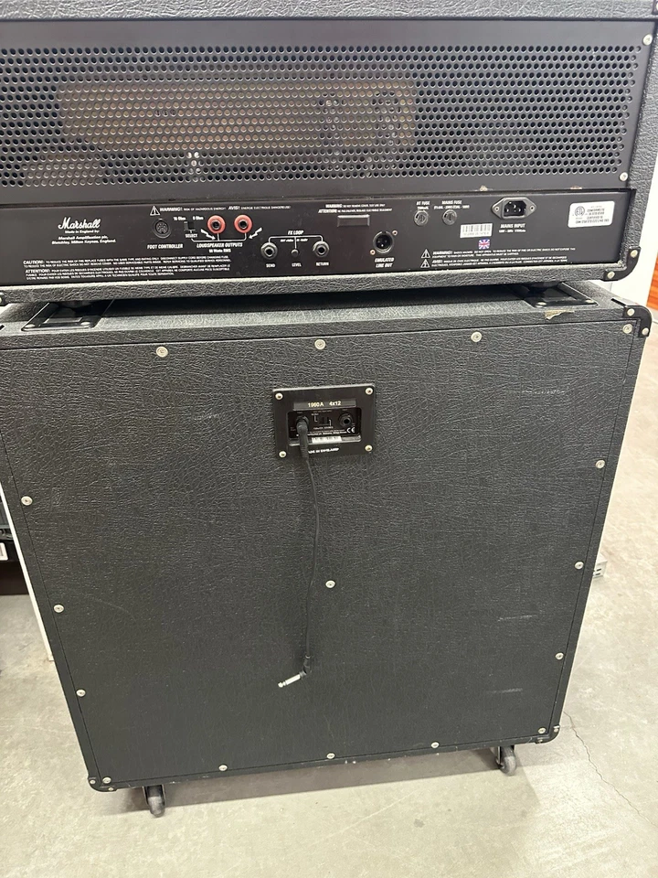 Cabezal e inferior amplificador guitarra tubo Marshall JCM2000 TSL60 Foto 3 de 4