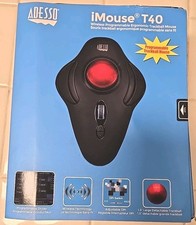 Adesso iMouse T40 Wireless Programmable Ergonomic Trackball Mouse Open Box New