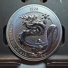 2024 1 oz Silver Year of the Dragon Chinese Zodiac Coin, Round, bullion,