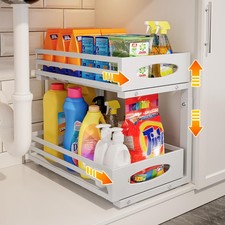Mixeshop Under Sink Organizer 2 Tier Under Sink Organizers And Storage