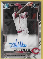 2021 Bowman Chrome Malvin Valdez Reds 1st Bowman Auto (CB)