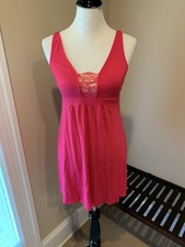 Soma chemise small s gown nightgown rayon blend knit lace thin cool