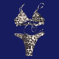 New! 2-piece Animal Print Bikini Swimsuit Set